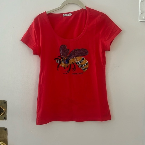 Rhinestone bumblebee tee - Picture 1 of 4
